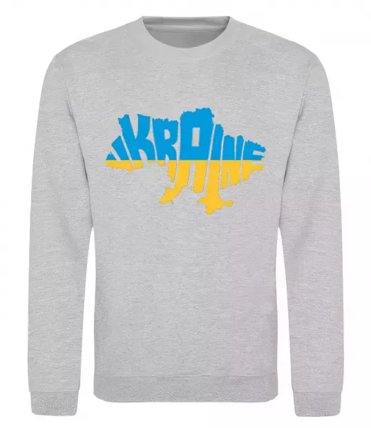 Свитшот UKRAINE MAP Серый меланж фото