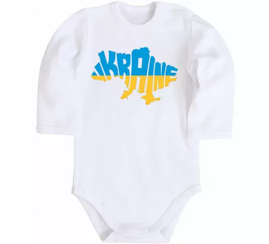 Дитячий бодік UKRAINE MAP Білий фото