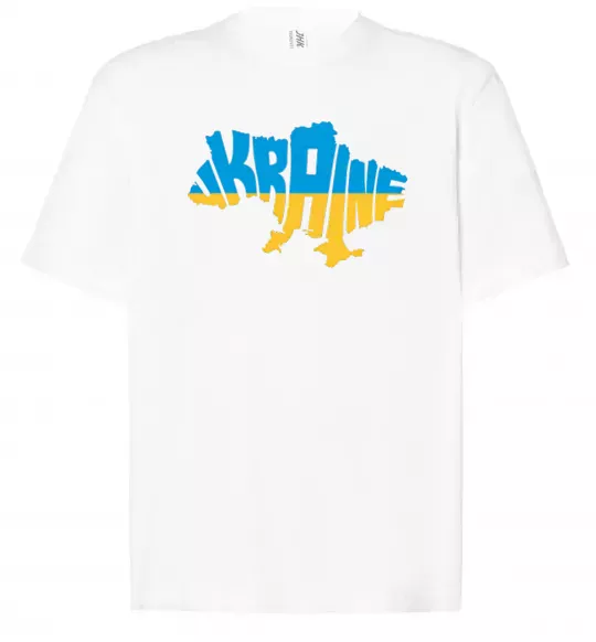 Футболка Оверсайз UKRAINE MAP Белый фото