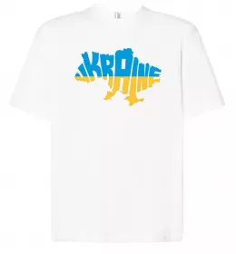 Футболка Оверсайз UKRAINE MAP Белый фото