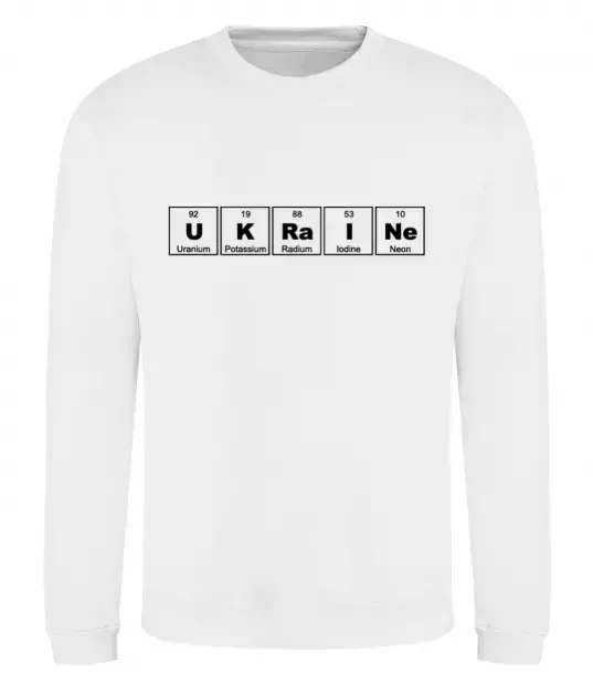 Світшот Ukraine Table Білий фото