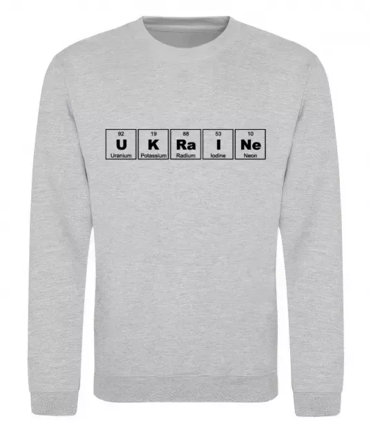 Світшот Ukraine Table Сірий меланж фото