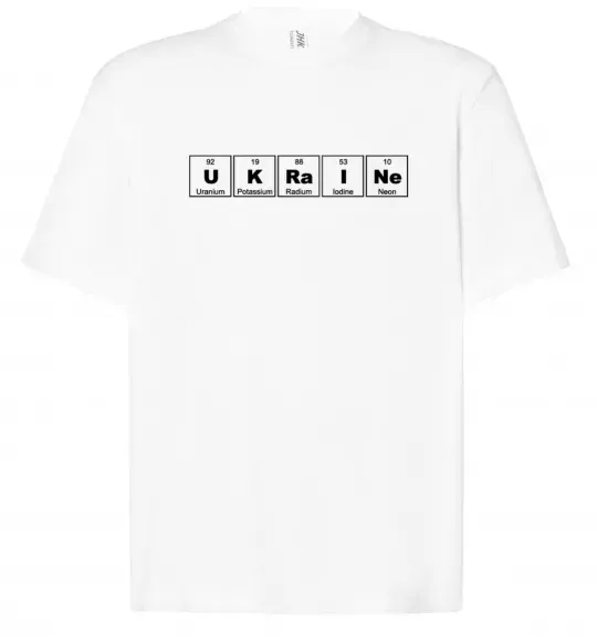 Футболка Оверсайз Ukraine Table Белый фото