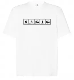 Футболка Оверсайз Ukraine Table Белый фото