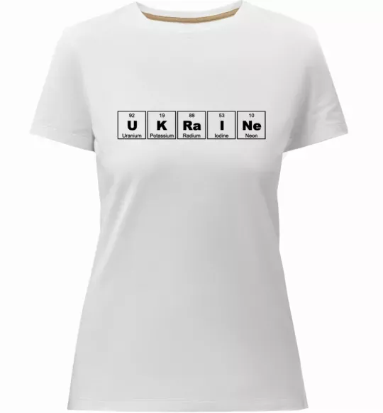 Женская премиум футболка Ukraine Table Белый фото