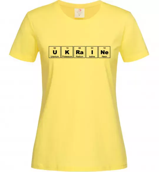 Женская футболка Ukraine Table Лимонный фото