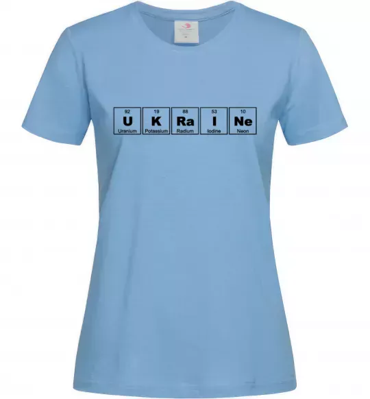 Женская футболка Ukraine Table Голубой фото