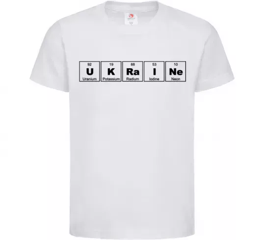 Детская футболка Ukraine Table Белый фото