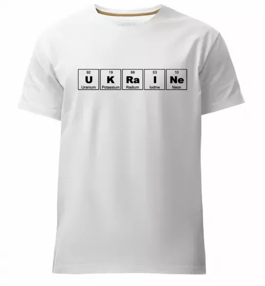 Чоловіча преміум футболка Ukraine Table Білий фото