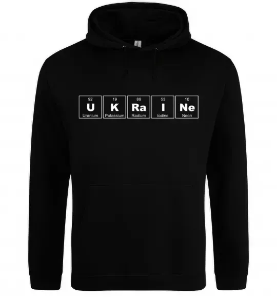 Чоловіча толстовка (худі) Ukraine Table Чорний фото