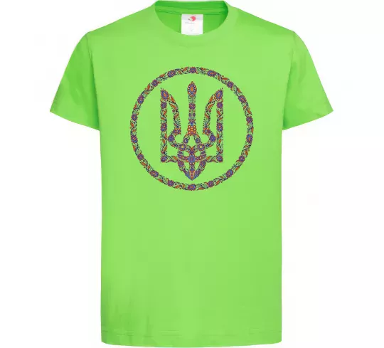 Дитяча футболка ROUND GERB Лаймовий фото