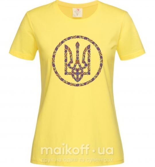 Женская футболка ROUND GERB Лимонный фото