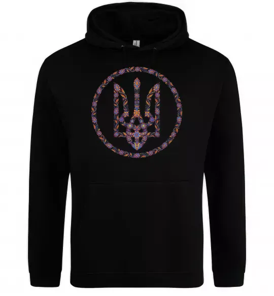 Мужская толстовка (худи) ROUND GERB Черный фото