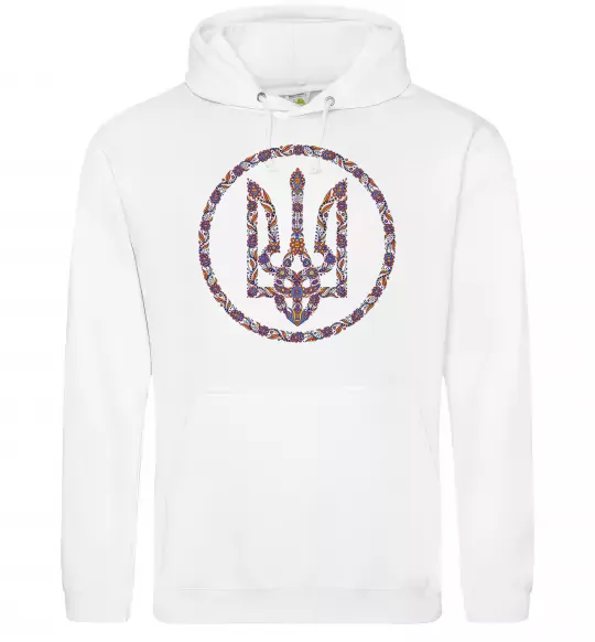 Женская толстовка (худи) ROUND GERB Белый фото