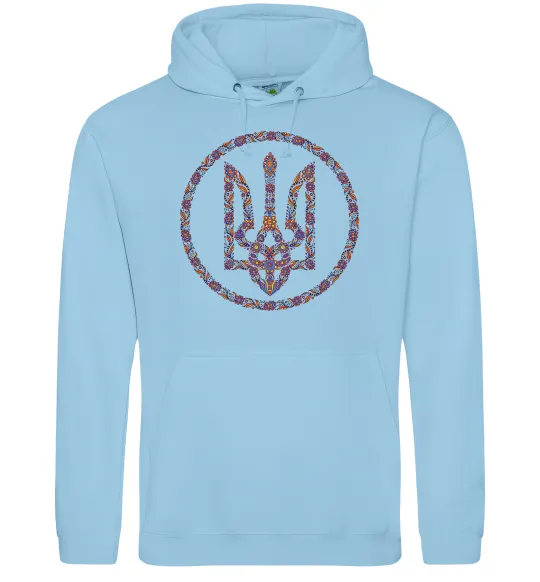 Жіноча толстовка (худі) ROUND GERB Блакитний фото