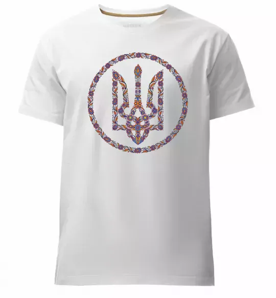 Мужская премиум футболка ROUND GERB Белый фото