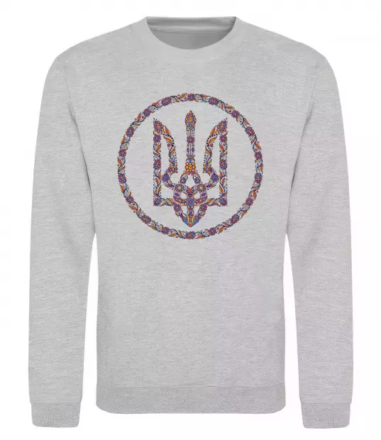 Свитшот ROUND GERB Серый меланж фото