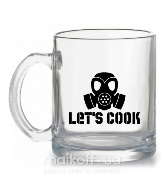 Чашка стеклянная Let's cook Прозрачный фото