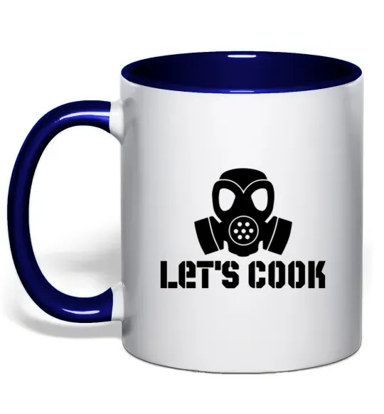 Чашка з кольоровою ручкою Let's cook Глибокий темно-синій фото