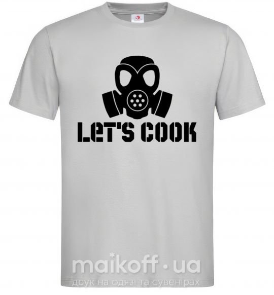 Чоловіча футболка Let's cook Сірий фото