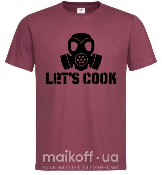 Чоловіча футболка Let's cook Бордовий фото