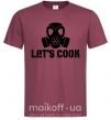 Чоловіча футболка Let's cook Бордовий фото