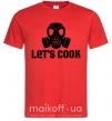 Чоловіча футболка Let's cook Червоний фото