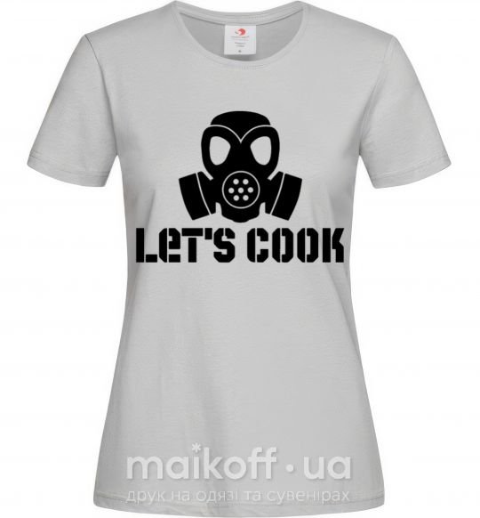 Женская футболка Let's cook Серый фото