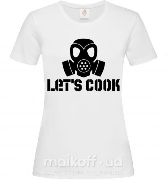 Женская футболка Let's cook Белый фото