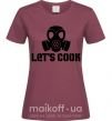 Жіноча футболка Let's cook Бордовий фото