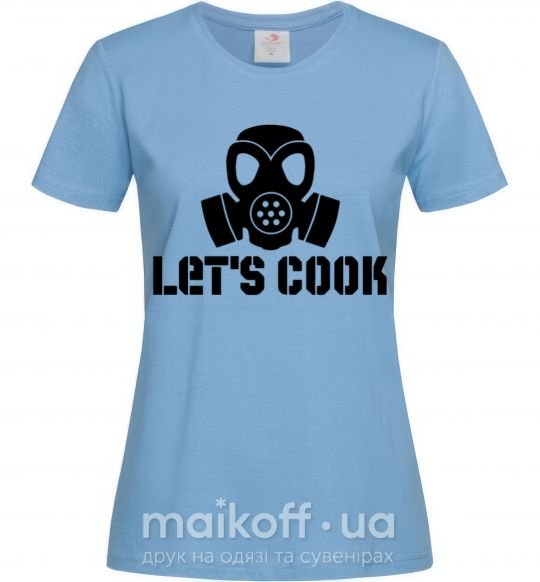 Жіноча футболка Let's cook Блакитний фото