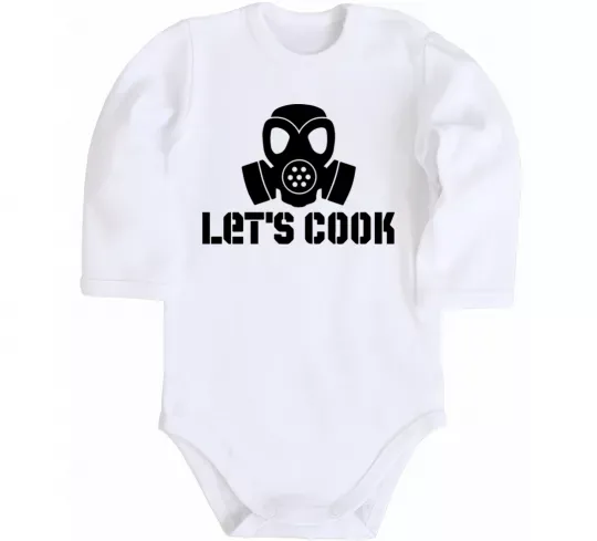 Детский боди Let's cook Белый фото