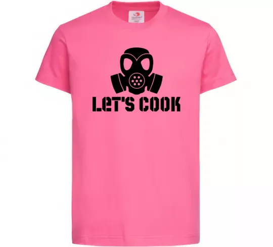 Дитяча футболка Let's cook Яскраво-рожевий фото