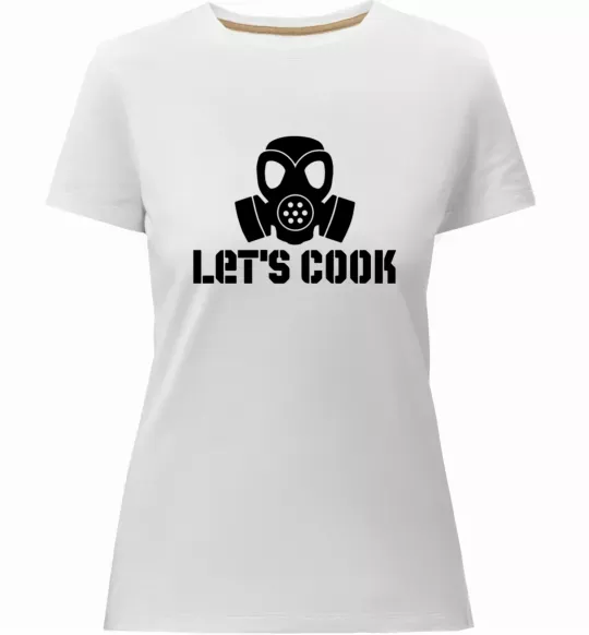 Жіноча преміум футболка Let's cook Білий фото