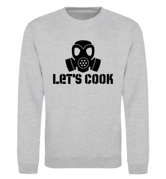 Свитшот Let's cook Серый меланж фото