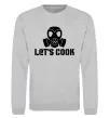 Свитшот Let's cook Серый меланж Свитшот Let's cook Серый меланж фото