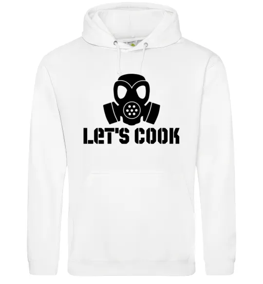 Мужская толстовка (худи) Let's cook Белый фото