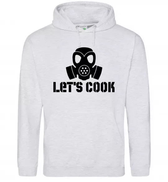 Женская толстовка (худи) Let's cook Серый меланж фото
