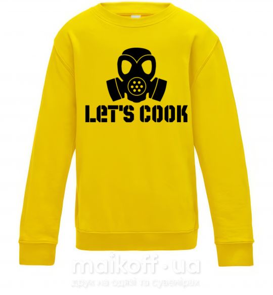 Дитячий світшот Let's cook Сонячно жовтий фото
