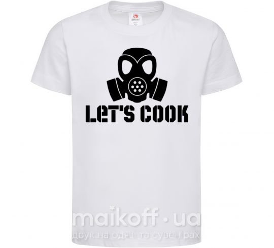 Дитяча футболка Let's cook Білий фото
