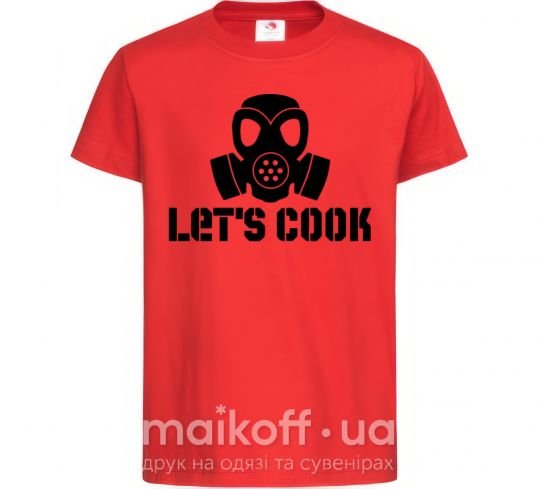 Детская футболка Let's cook Красный фото