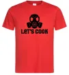 Чоловіча футболка Let's cook Червоний Чоловіча футболка Let's cook Червоний фото
