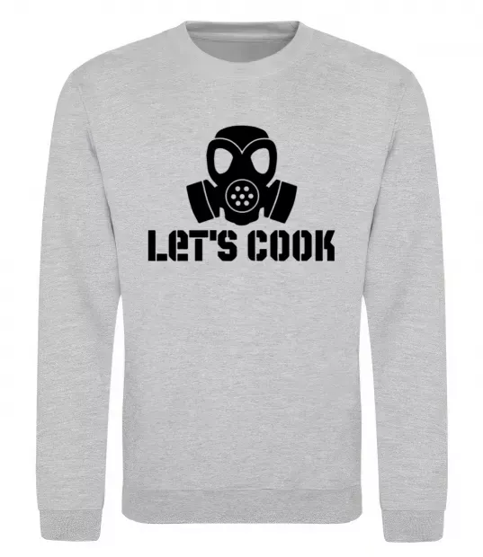 Світшот Let's cook Сірий меланж фото