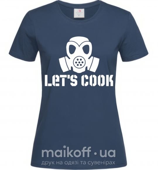 Жіноча футболка Let's cook Темно-синій фото