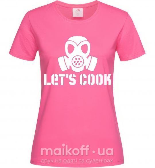 Жіноча футболка Let's cook Яскраво-рожевий фото