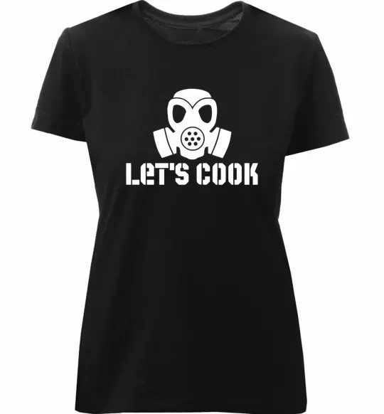 Жіноча преміум футболка Let's cook Чорний фото