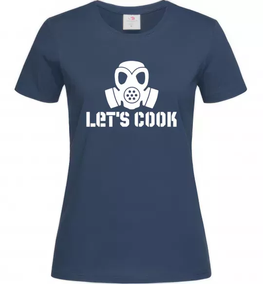 Жіноча футболка Let's cook Темно-синій фото