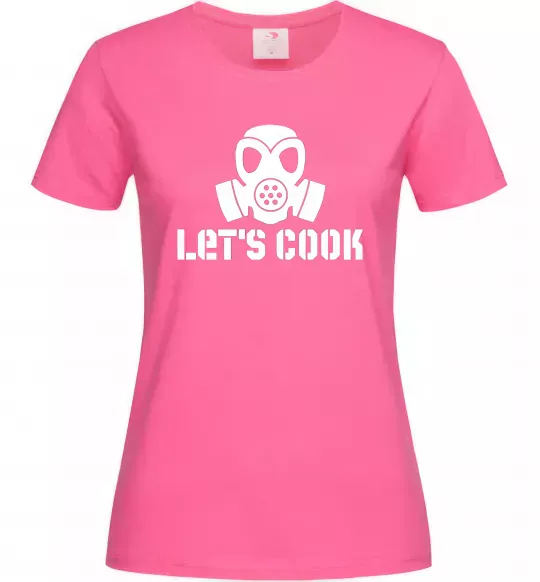 Жіноча футболка Let's cook Яскраво-рожевий фото