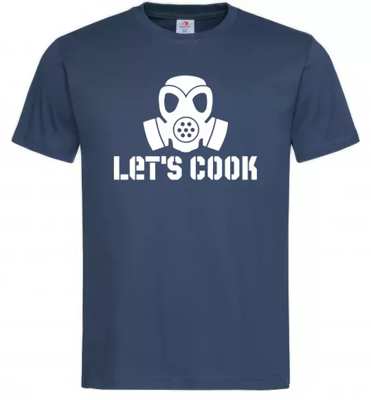Чоловіча футболка Let's cook Темно-синій фото