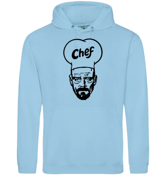 Чоловіча толстовка (худі) Шеф Блакитний фото